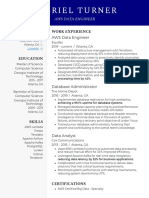 Aws Data Engineer Resume Example