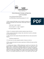 University: School of Information Technology and Engineering Lab Cycle Sheet