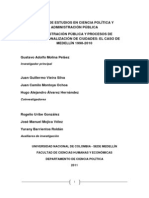 Administración Pública y Procesos de Internacionalización de Ciudadades: El Caso de Medellín, 1998-2010