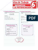 Teoremas de La Potenciacion para Sexto Grado de Primaria