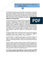 Qué Insumos Son Más Utilizados en La Industria Farmacéutica