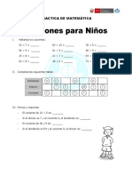 VIERNES 07 FICHA DE MATEMATICA Divisiones para Niños