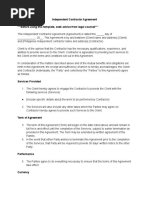 Independent Contractor Agreement Philippines Template