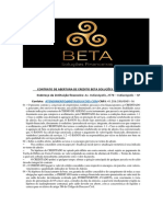 Contrato Beta Soluções Financeiras S.A