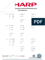 Worksheet 15 Memorandum Functions and Relationships Grade 9 Term 3