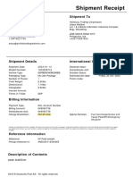 DHL Shipment Receipt