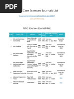 UGC Care Journals List