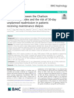 Association Between The Charlson Comorbidity Index and The Risk of 30-Day Unplanned Readmission in Patients Receiving Maintenance Dialysis