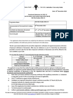 1st Provisional Admission List Ma Film Studies 2022 23