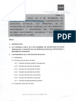 Tema 11 - Ley Orgánica 32018 de Protección de Datos Personales