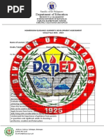 Department of Education: To The Class Adviser: Check The Box To Indicate Your Assessment Guided by The Scale Below