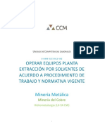 Operar Equipos Planta Extracción Por Solventes de Acuerdo A Procedimiento de Trabajo Y Normativa Vigente