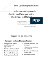 Fuel Quality Specification - Ethiopia