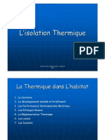 Cours L'isolation Thermique