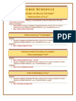 AFRS 10 - Intro To Africana Studies Course Schedule