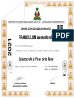 Bunexe e Certificat C 20210100000864T FRANCILLON Wesnerlande