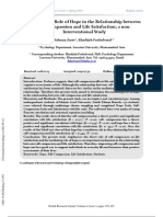 A Mediating Role of Hope in the Relationship between Self-Compassion and Life Satisfaction; a non-Interventional Study - تم