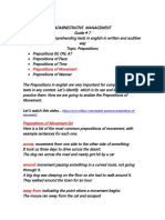 Prepositions of Movement