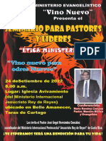 Afiche de Ministerio Vino Nuevo