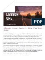 Celebrate Recovery Lesson 1 - Denial (Free Study Guide) - Sharing Life and Love