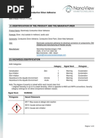 SafetyDatasheet Electrically Conductive Silver Adhesive