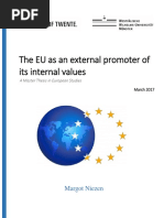 The EU As An External Promoter of Its Internal Values