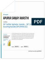 SAP Certified Application Associate SAP S 4HANA For Financial Accounting Associates SAP S 4HANA 2021 Badge20230720-28-Qxlwns