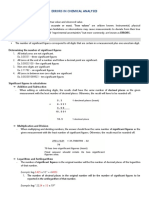 Errors in Chemical Analyses