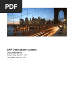 SAP Datasphere Content