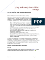 Sampling and Analysis of Drilled Cuttings