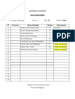 11 1 (LETRAS) - Lista Provisória & Horário