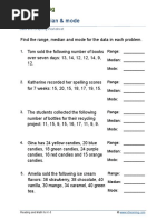 Grade 5 Range Median Mode C