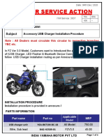 DSA 3637 - Accessory USB Charger Installation Procedure in FZ V3.0 BS6 Models