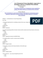 Introduction To Management Science Quantitative Approaches To Decision Making 14th Edition Anderson Test Bank