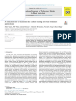 A Critical Review of Diamond Like Carbon Coating For Wear Resistance