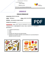 Ficha Dee Trabajo de Proyecto Escolar Carbohidratos