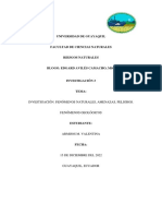 Investigación. Fenómenos Naturales, Amenazas, Peligros. Fenómenos Geológicos