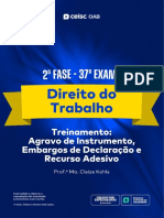 E-Book Treinamento - Agravo de Instrumento Embargos de Declaração e Recurso Adesivo