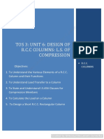 TOS 3 Unit 6 Design of R.C.C. Columns L.S.of Compression