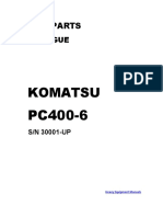 Komatsu Pc400-6 (JPN) Crawler Excavator Parts Manual SN 30001-Up