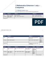 Year 11 12 Mathematics Extension 1 Only Scope and Sequence