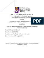 Faculty of Health Science: Bachelor (Hons) of Nursing HS220