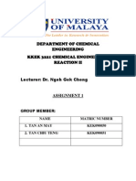 Department of Chemical Engineering Kkek 3221 Chemical Engineering Reaction Ii