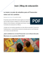 La NEM y El Plan de Estudios para El Preescolar - Estos Son Los Cambios