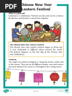 New Chinese New Year Lantern Festival Differentiated Reading Comprehension Activity