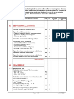 Cadre Bordereau - Chauffage