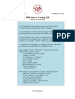 GMP Master Training Sop: Fda Compliance Digest Published by Enkap