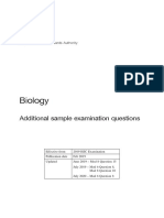 Biology Sample HSC Questions