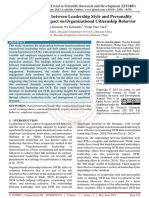 The Relationship Between Leadership Style and Personality Traits and Their Impact On Organizational Citizenship Behavior