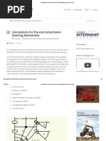 Calculations For The Anti Ackermann Steering Mechanism - BAJA Tutor